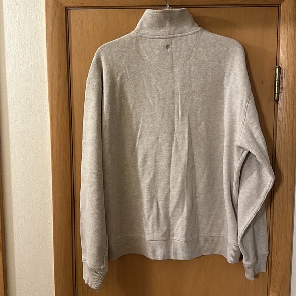 Paradise Collection Tommy Bahama Men’s Quarter Zip Pullover Sweatshirt Tan Large - Picture 8 of 12